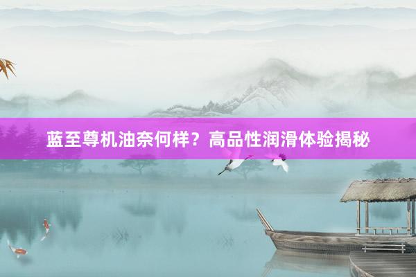 蓝至尊机油奈何样？高品性润滑体验揭秘